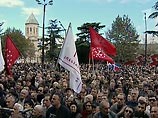 Митинг оппозиции в Тбилиси: Саакашвили призвали уйти Митинг оппозиции в Тбилиси: Саакашвили призвали уйти