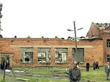 Здание школы &#8470;1 в Беслане после штурма