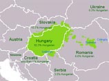 Территории компактного расселения венгров в наши дни