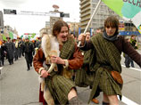 В Москве прошел парад в честь национального праздника Ирландии - Дня Святого Патрика