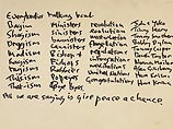 Рукописный текст песни "Give Peace a Chance" Джона Леннона выставлен на аукцион Рукописный текст песни "Give Peace a Chance" Джона Леннона выставлен на аукцион