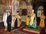 Отслужив молебен "На начало доброго дела" в Благовещенском соборе Кремля, Алексий II обратился с напутственной речью к  Д. Медведеву