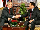 Буш и Мубарак обсудили, как возобновить палестино-израильский мирный процесс