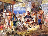Г. Г. Гагарин. Кофейня в Константинополе. 1830-е. Бумага, акварель, гуашь, карандаш, гуммиарабик Г. Г. Гагарин. Кофейня в Константинополе. 1830-е. Бумага, акварель, гуашь, карандаш, гуммиарабик