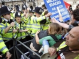 Демонстрация против визита в Великобританию Джорджа Буша переросла в потасовки с полицией, арестованы 25 человек