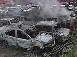 На востоке Москвы сгорели восемь гаражей с пятью машинами