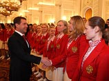 Медведев в Кремле напутствал членов российской олимпийской сборной перед отъездом в Китай