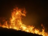 Крупный лесной пожар разгорается на греческом острове Самофракия