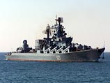 Группировка кораблей Черноморского флота ВМФ России, в том числе флагман флота ракетный крейсер "Москва", прибыли в воскресенье в восточную часть Черного моря