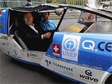 Генсек ООН приехал на работу на "солнечном такси" &#8211; автомобиле на солнечных батареях 