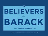 В интернет-магазине на предвыборном сайте кандидата появились значки и наклейки на бамперы автомобилей с надписями "Верующие за Обаму" и "Католики за Обаму"