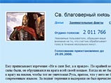 Лидером рейтинга по итогам второго этапа стал князь Александр Невский, который набрал более двух миллионов голосов