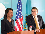 Министр иностранных дел Казахстана Марат Тажин позднее на совместной пресс-конференции с Райс назвал отношения своей страны с США "стабильными" и носящими "стратегический характер", а с Россией - "отличными" и "политически выверенными"