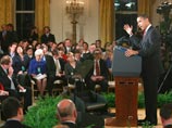 Президент США Барак Обама провел первую пресс-конференцию в Белом доме в должности главы государства, открыв ее заявлением о необходимости "как можно быстрее" принять поддерживаемый его администрацией пакет мер по стимулированию американской экономики Президент США Барак Обама провел первую пресс-конференцию в Белом доме в должности главы государства, открыв ее заявлением о необходимости "как можно быстрее" принять поддерживаемый его администрацией пакет мер по стимулированию американской экономики