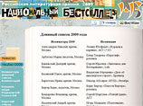 В длинный список Общероссийской литературной премии "Национальный бестселлер" включены 62 прозаических произведения, вышедших в 2008 году