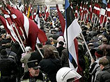 Шествие в память латышского легиона СС прошло в Риге под крики "Гитлер капут!" и "Фашисты!" 