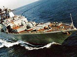 Российские следователи допрашивают пиратов, задержанных моряками РФ в Аденском заливе, прямо на борту большого противолодочного корабля "Адмирал Пантелеев"