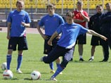 Команда Гуса Хиддинка провела первую тренировку перед игрой с финнами