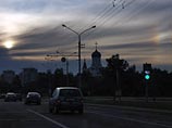 Над Минском перед закатом появилось второе солнце Над Минском перед закатом появилось второе солнце