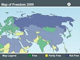 Международная правозащитная организация Freedom House опубликовала доклад "Свобода в мире 2009", в котором определила Россию как страну, где ограничивают политические и гражданские свободы населения
