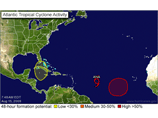Над Атлантикой сформировался тропический шторм. Метеорологи назвали его "Ана"