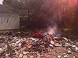 В Цхинвали сожгли сотни книг, освобождая место в библиотеке для новых, присланных из России
