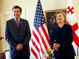 Госсекретарь США Хиллари Клинтон в Нью-Йорке встретилась с президентом Грузии Саакашвили