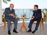 Президент Республики Беларусь Александр Лукашенко и президент РФ Дмитрий Медведев, Сочи, август 2009 года