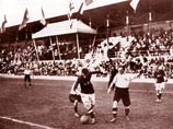 Готфрид Фухс в матче со сборной России 1 июля 1912 года