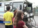 В Хабаровске опрокинулся автобус с детьми В Хабаровске опрокинулся автобус с детьми
