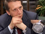 Глава президентской администрации Сергей Нарышкин носит более скромные Patek Philippe - за 29,7 тыс. долларов Глава президентской администрации Сергей Нарышкин носит более скромные Patek Philippe - за 29,7 тыс. долларов