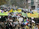 торонники президента Махмуда Ахмади Нежада вышли на улицы, чтобы отпраздновать 30-ю годовщину захвата дипмиссии США в Тегеране. Митинг оппозиции разогнан