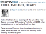В интернете поднялась очередная волна слухов о смерти лидера кубинской революции Фиделя Кастро