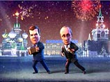 На российском государственном телевидении после долгого перерыва вновь появились шаржи на Путина, комментирует The New York Times новогодний выпуск передачи "Мульт личности"