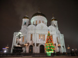 В храме Христа Спасителя в Москве была сегодня совершена Великая Рождественская Вечерня