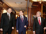 На встрече Дмитрия Медведева, Ильхама Алиева и Сержа Саргсяна "были рассмотрены те конкретные предложения, которые представлены сопредседателями Минской группы" ОБСЕ
