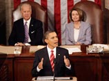 Президент США Барак Обама выступил со своим первым посланием Конгрессу "О положении страны"