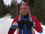 Российская биатлонистка Ольга Зайцева завоевала "серебро" в масс-старте на 12,5 км на Играх в Ванкувере