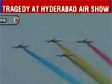 На международной авиационной выставке в Хайдарабаде потерпел крушение самолет военно-морских сил Индии