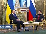 В начале встречи российский президент поприветствовал своего украинского коллегу и пожелал ему успехов