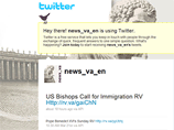Ватикан открыл микроблог на Twitter. Он доступен для пользователей на шести языках - английском, испанском, французском, немецком, итальянском и португальском