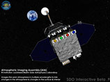 Станция SDO массой 3100 кг была выведена на геостационарную орбиту 11 февраля 2010 года. Аппарат предназначен для получения изображений Солнца в узких спектральных областях с высоким угловым, и, самое гдавное, временным разрешением