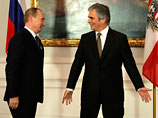 Владимир Путин начал в Австрии переговоры с федеральным канцлером Вернером Файманом