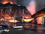 На МКАДе горит рынок "Кунцево-2", информации о пострадавших нет
