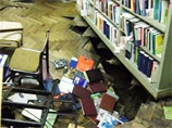 В книгохранилище Латвийской национальной библиотеки рухнул пол 