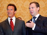 Медведев и Шварценеггер обсудили идею создания российско-американской команды в сфере высокотехнологичного бизнеса 