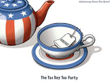 Рекламные щиты движения Tea Party 