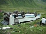 На Транскаме автобус упал в пропасть. Авария произошла на южно-осетинской стороне дороги, за Рокским перевалом