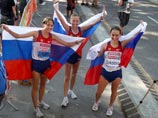 Россиянки заняли весь пьедестал почета в ходьбе на 20 км