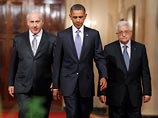 Лидеры Израиля и Палестинской автономии впервые встретились лицом к лицу на обеде у Обамы 